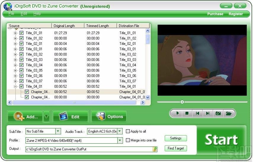 iOrgSoft DVD to Zune Converter,视频格式转换,转换器