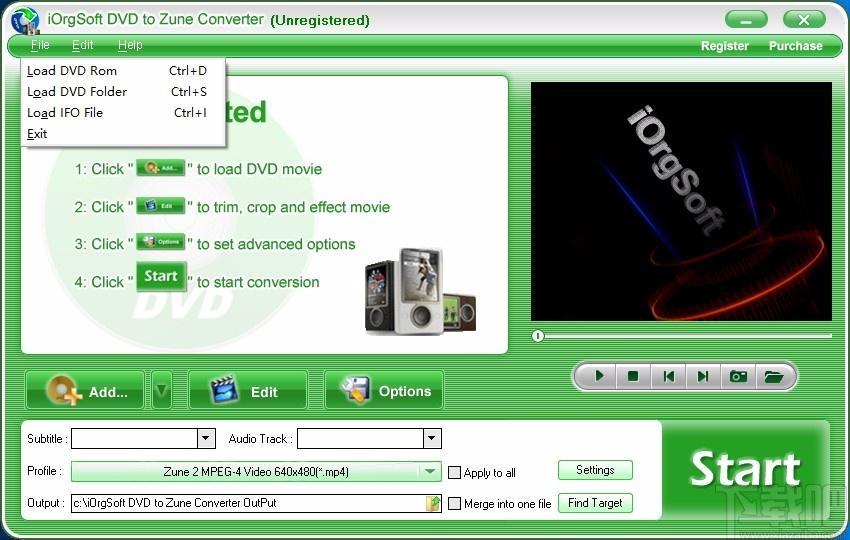 iOrgSoft DVD to Zune Converter,视频格式转换,转换器