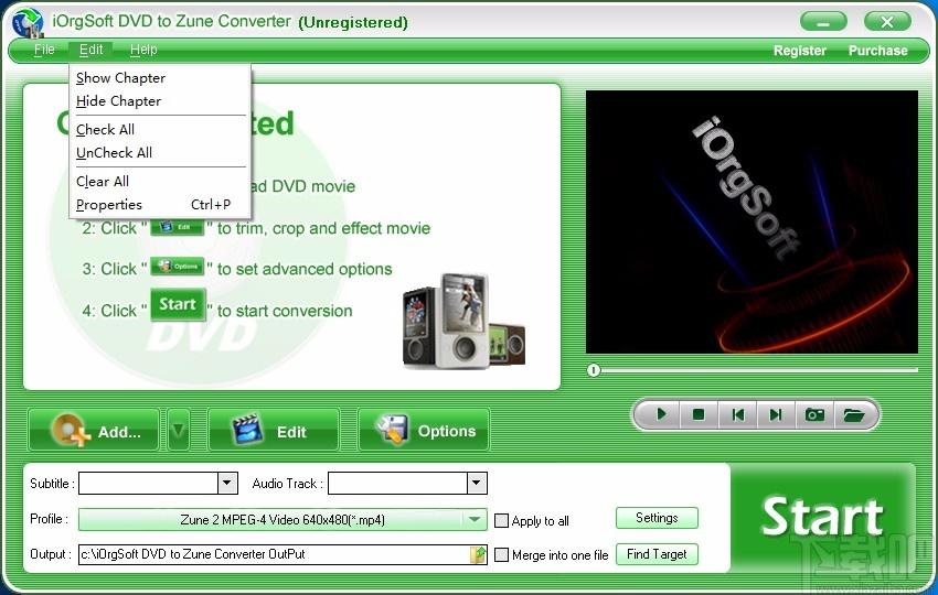 iOrgSoft DVD to Zune Converter,视频格式转换,转换器