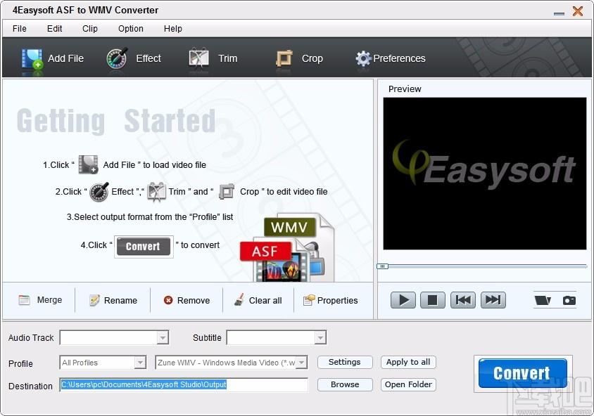 4Easysoft ASF to WMV Converter下载,ASF转WMV格式转换器
