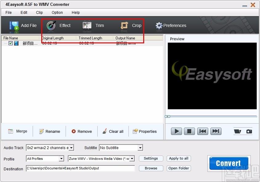 4Easysoft ASF to WMV Converter下载,ASF转WMV格式转换器